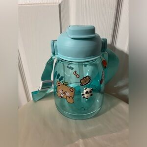 New High Capacity Cute Plastic Water
Bottle With Straw cup 32 onz